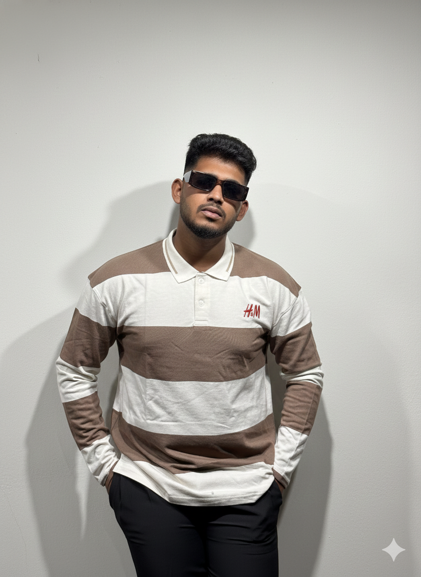 BROWN & OFFWHITE FULLSLEEVE